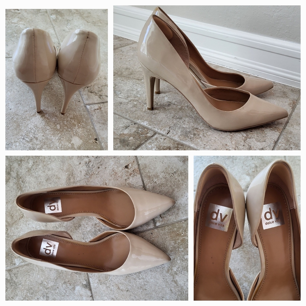 Dolce Vita Heels Nude Patent 10 NWOT